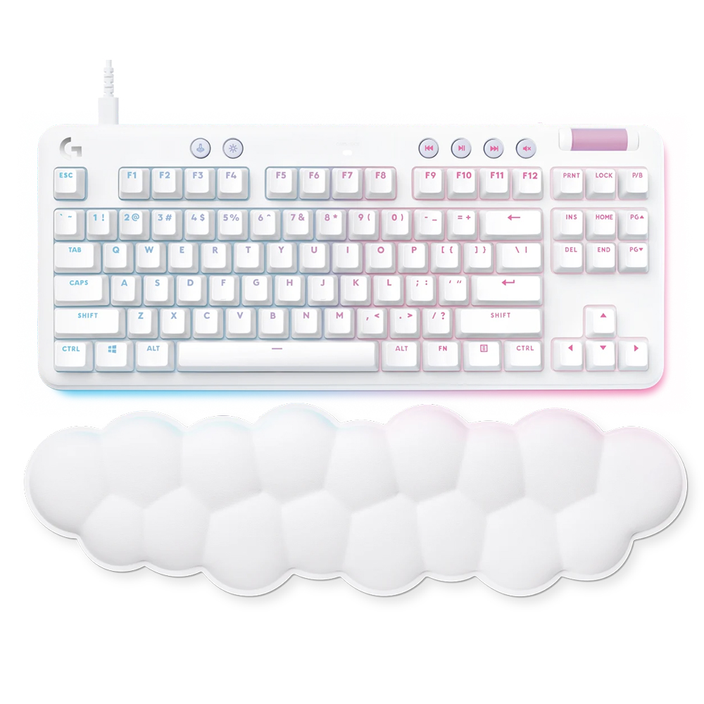 Gaming Corded Keyboard LOGITECH G713 Aurora TKL UK 920-010676 white