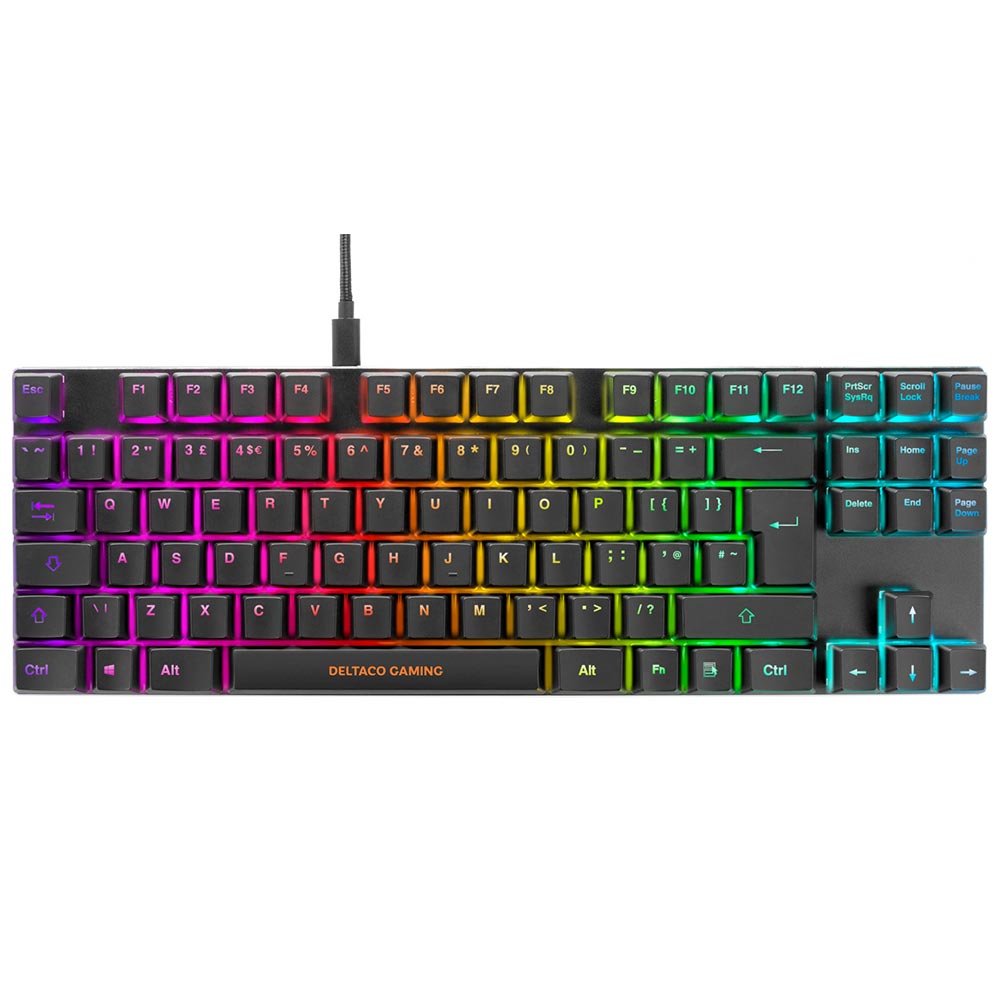 Gaming Corded Keyboard DELTACO TKL GAM-111-UK RGB black