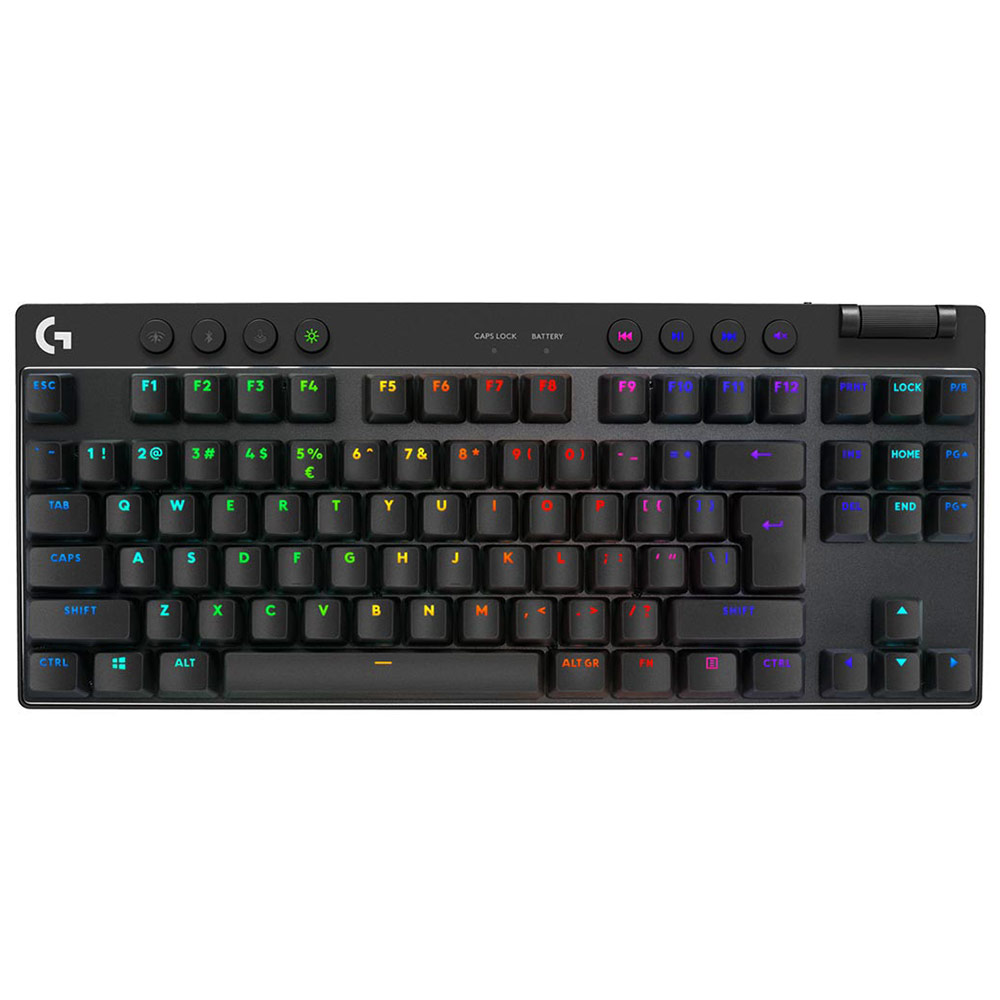 Gaming Cordless Keyboard LOGITECH G Pro Χ TKL US RGB 920-012136 black