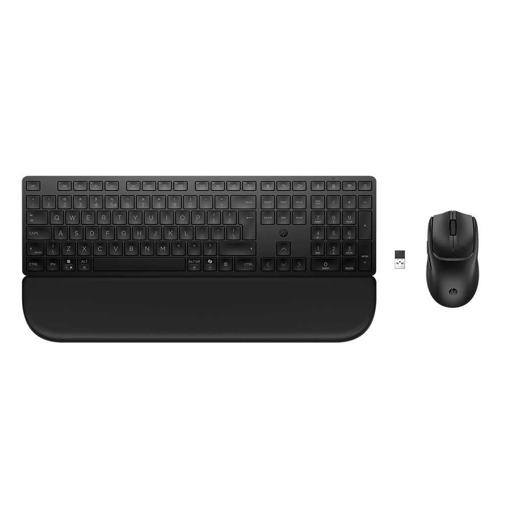 Cordless Keyboard + Mouse HP 580C Multi-Device Dual Mode BD5F2AA UK black