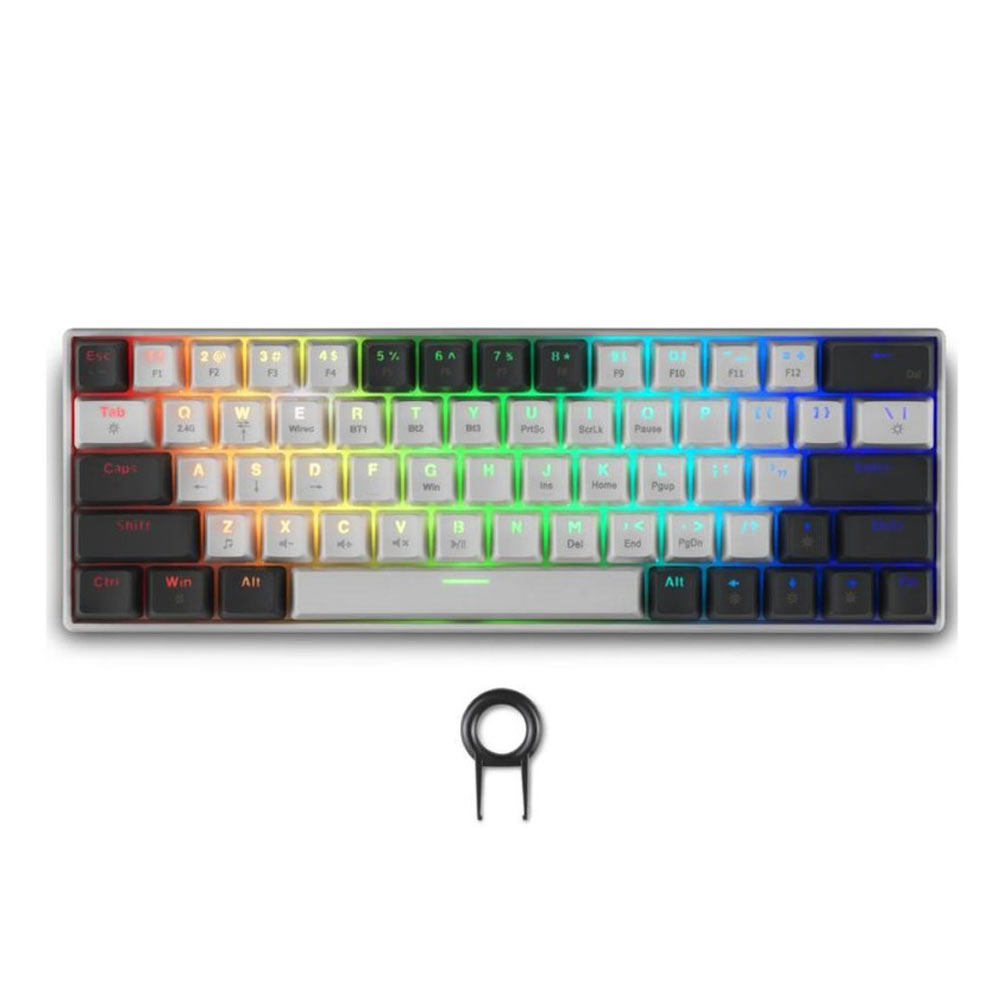Gaming Cordless/Corded Keyboard SPARTAN GEAR Pegasus 2 US RGB white/grey