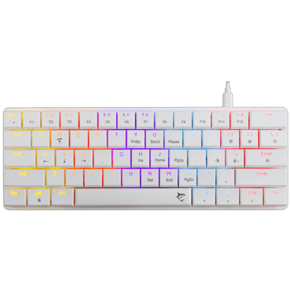 Gaming Corded Keyboard WHITE SHARK Nagamaki Red Switch GK-006211 US white