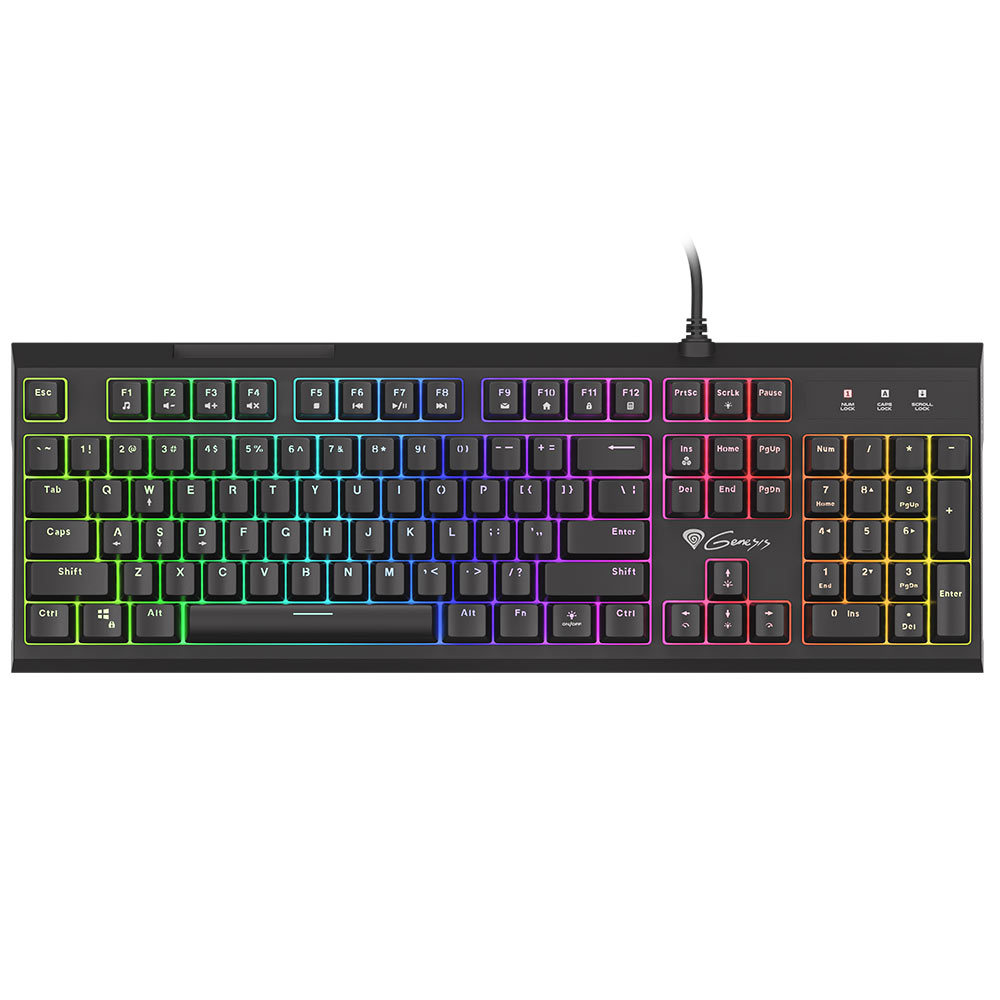 Gaming Corded Keyboard GENESIS Thor 150 RGB US NKG-1634 black