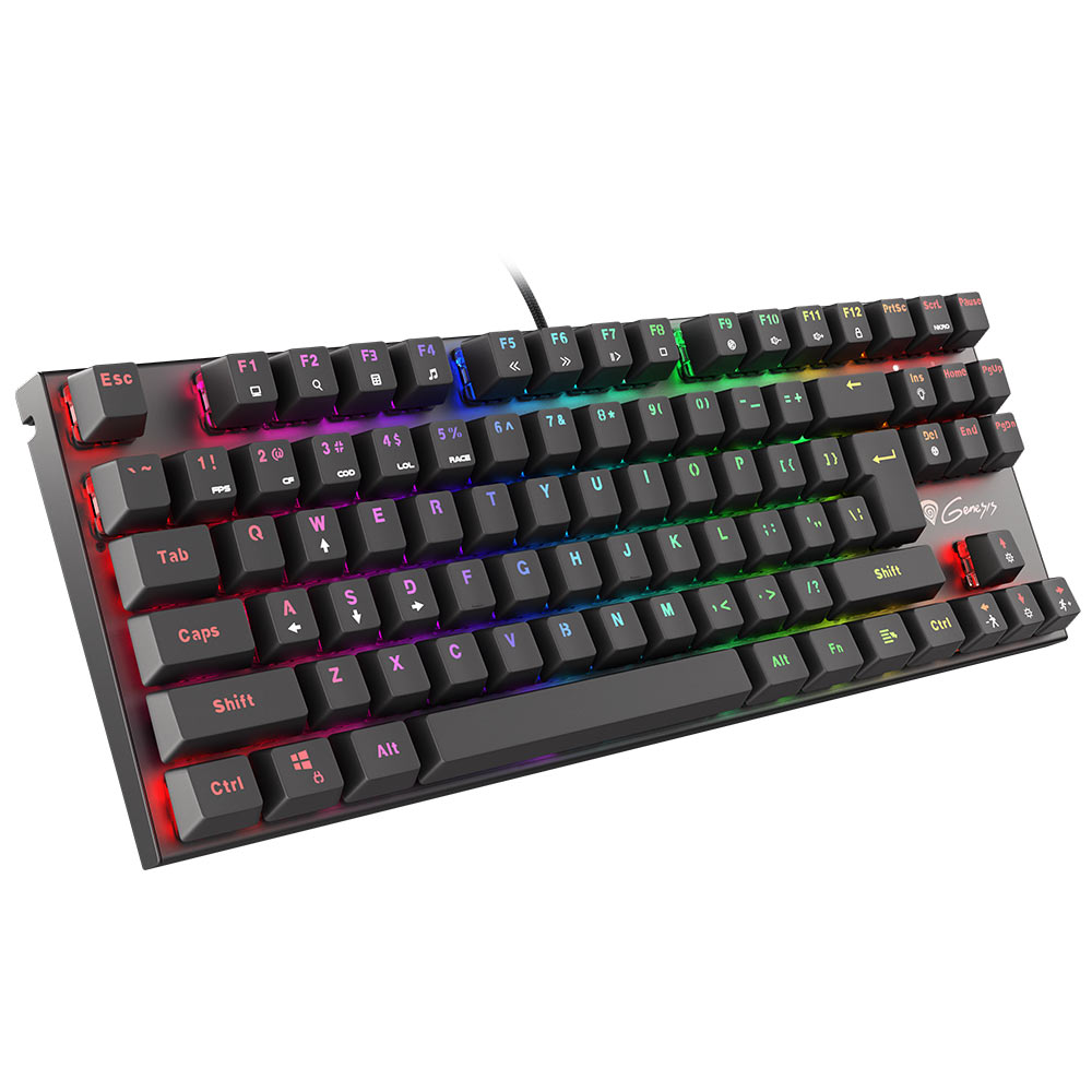 Gaming Corded Keyboard GENESIS Thor 300 TKL RGB US NKG-1597 grey