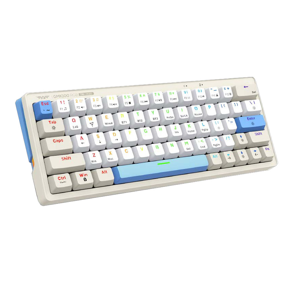 Gaming Cordless keyboard ARMAGGEDDON GMK-100 (Winter) US RGB grey