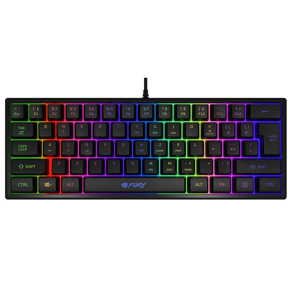 Gaming Corded Keyboard FURY Tiger 60% NFU-1851 US black