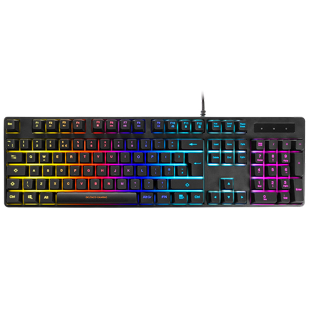 Gaming Corded Keyboard DELTACO DK310 Outemu GAM-112-UK RGB black