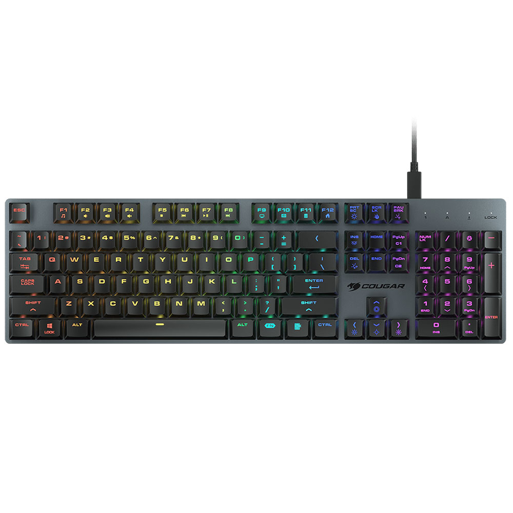 Gaming Corded Keyboard COUGAR Luxlim RGB US black