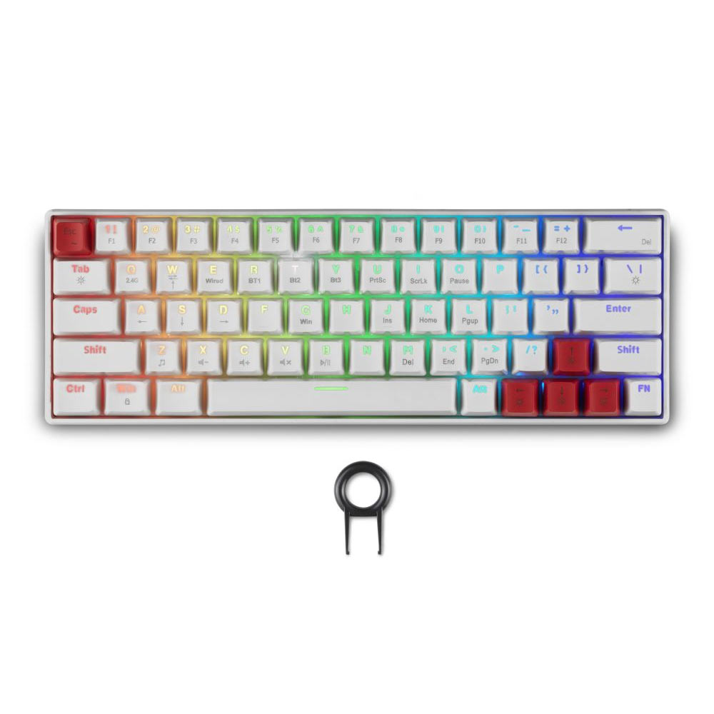 Gaming Cordless/Corded Keyboard SPARTAN GEAR Pegasus 2 US RGB white