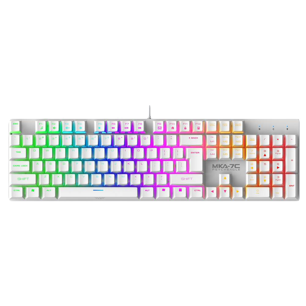 Gaming Corded keyboard ARMAGGEDDON MKA-7C-2024-W Hot-Swap US white