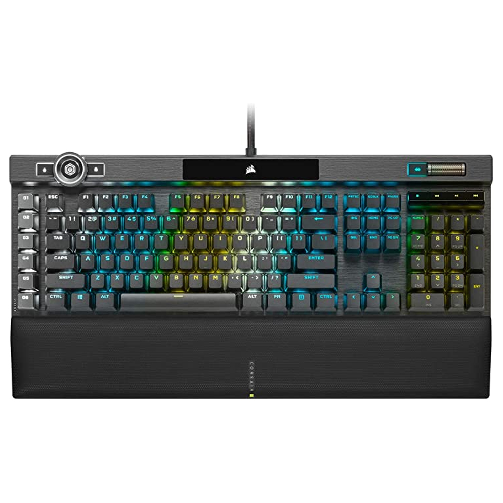 Gaming Corded Keyboard CORSAIR K100 RGB Optical-Mechanical OPX Switch GR CH-912A01A-NA black