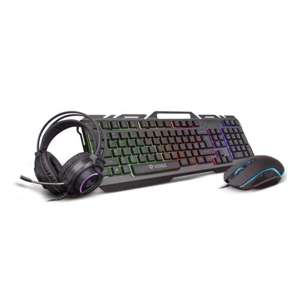 Gaming Corded Keyboard + Headphones + Mouse YENKEE Inferno 3-in-1 YGS 01 US black