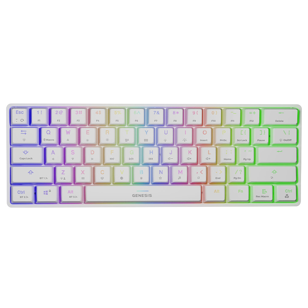 Gaming Cordless Keyboard GENESIS Thor 660 RGB US NKG-1845 white