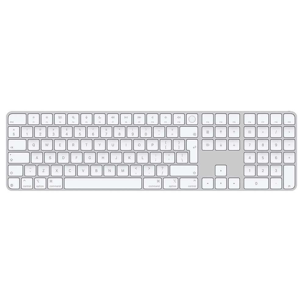 Cordless Keyboard APPLE Magic Keyboard with TouchID + Numeric Keypad MXK73Z/A US white