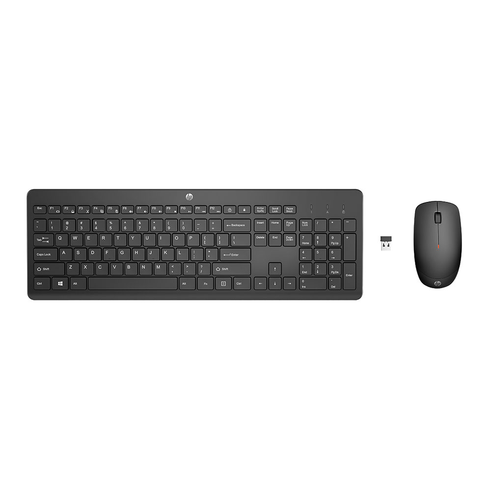 Cordless Keyboard + Mouse HP 230 Combo 18H24AA UK black