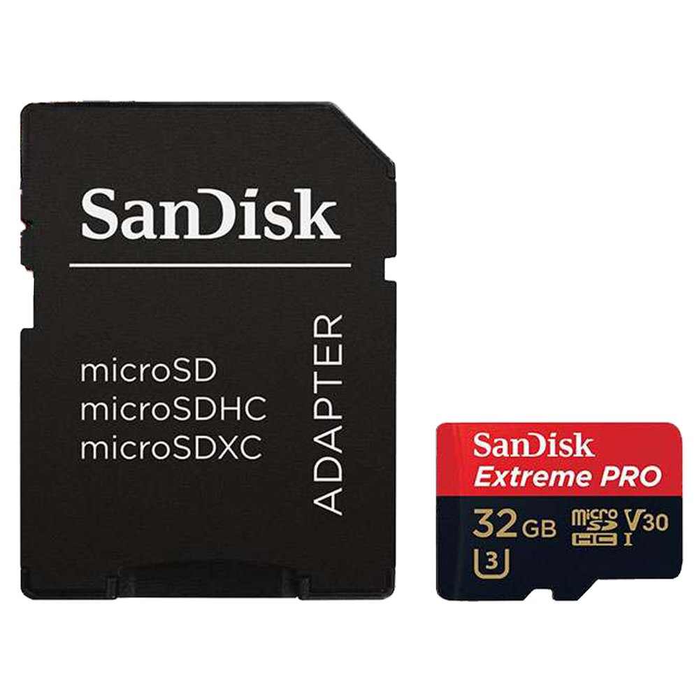 Memory card 32GB microSDHC UHS-I + SD adaptor SANDISK Extreme Pro SDSQXCG-032G-GN6MA