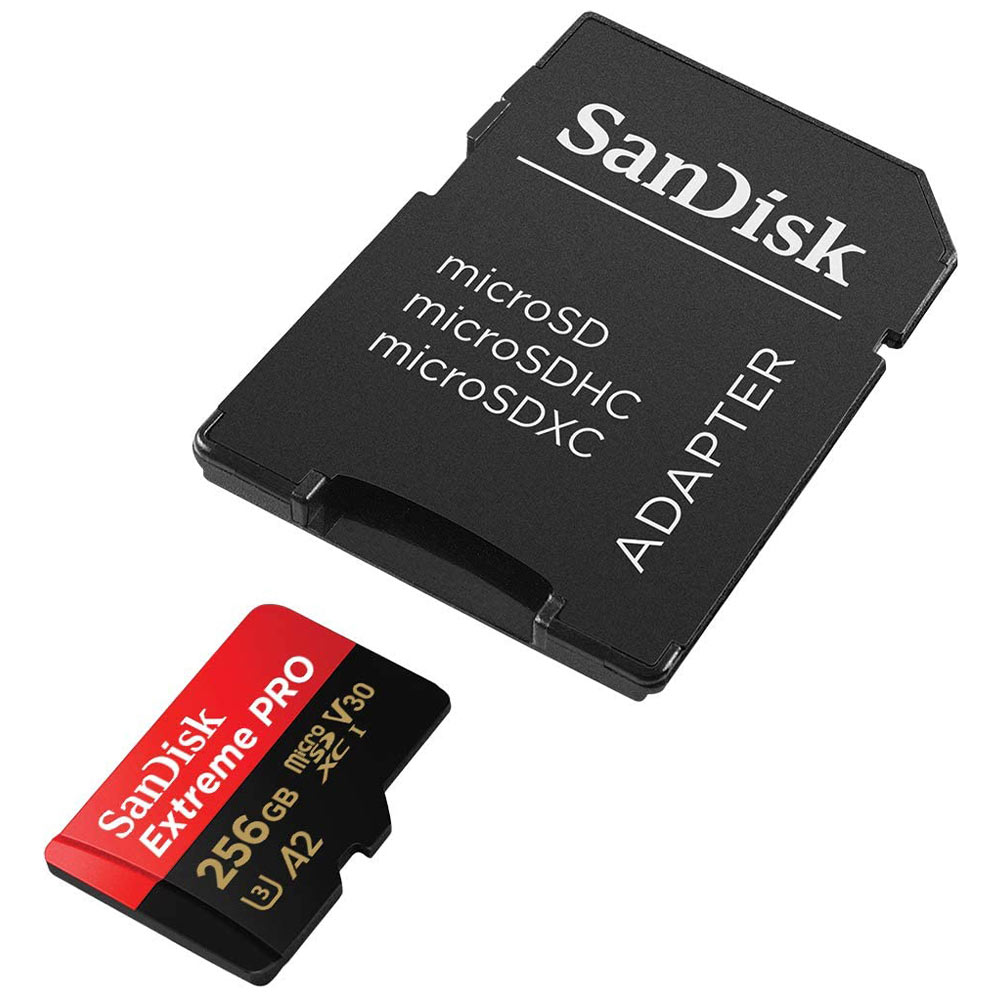 Memory card 256GB MicroSDXC + SD adaptor SANDISK Extreme Pro UHS-I SDSQXCD-256G-GN6MA