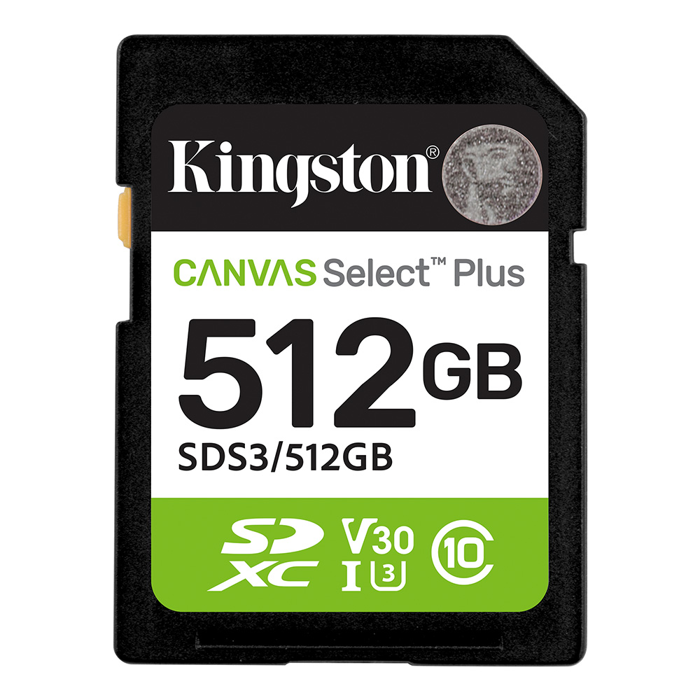 Memory card 512GB SDXC KINGSTON Canvas Select Plus SD SDS3/512GB