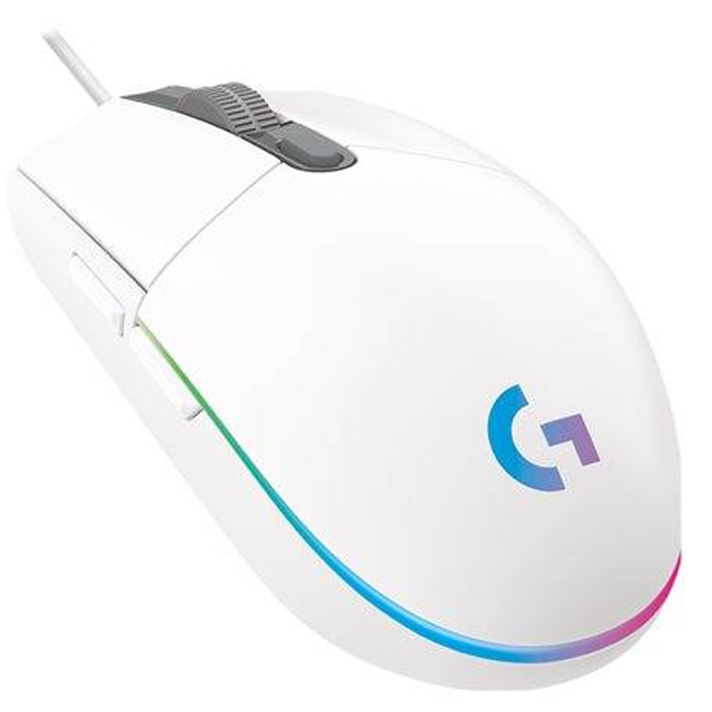 Gaming Corded Mouse Optical LOGITECH G102 Lightsync RGB 910-005824 white
