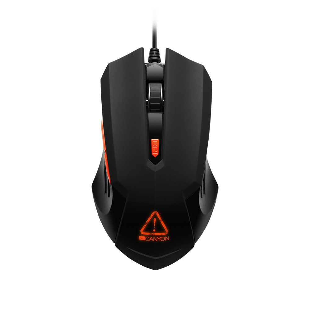 Gaming Corded Mouse Optical CANYON Star Raider RGB CND-SGM01RGB black/orange