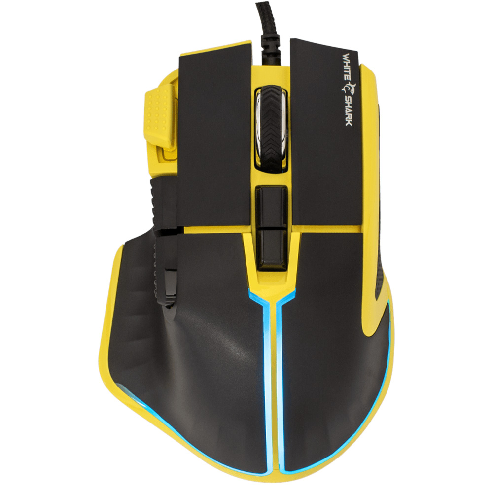 Gaming Corded Mouse Optical WHITE SHARK Marrok GM-9006 RGB yellow