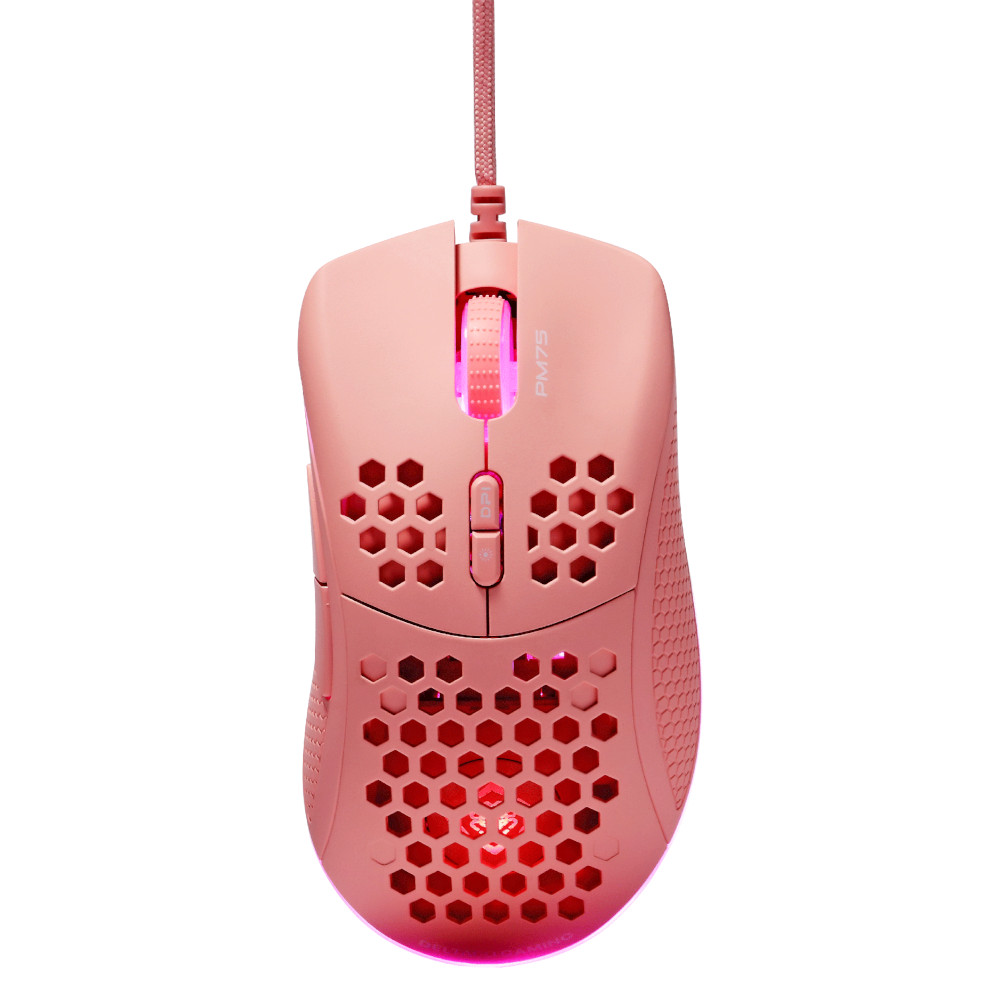 Gaming Corded Mouse Optical DELTACO PM75 RGB GAM-108-P pink