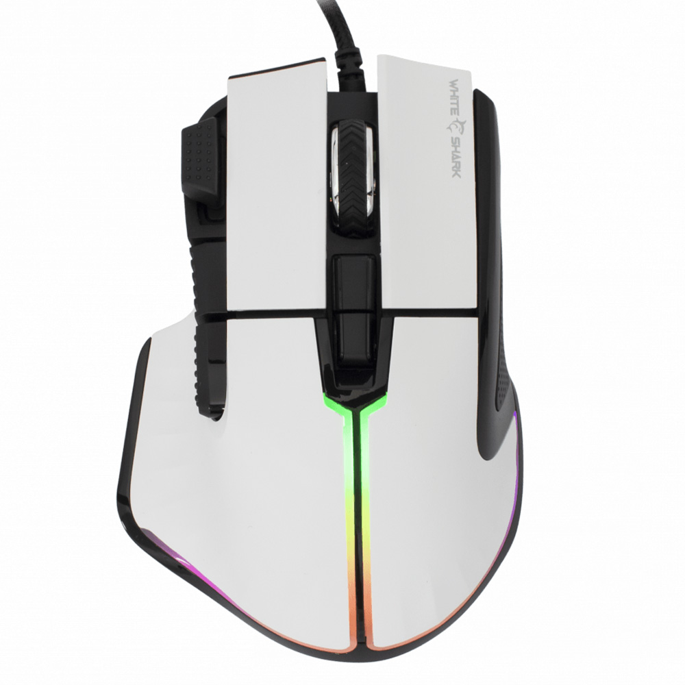Gaming Corded Mouse Optical WHITE SHARK Marrok GM-9006 RGB white