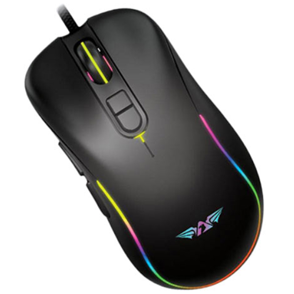 Gaming Corded Mouse Optical ARMAGGEDDON Raven V RGB black