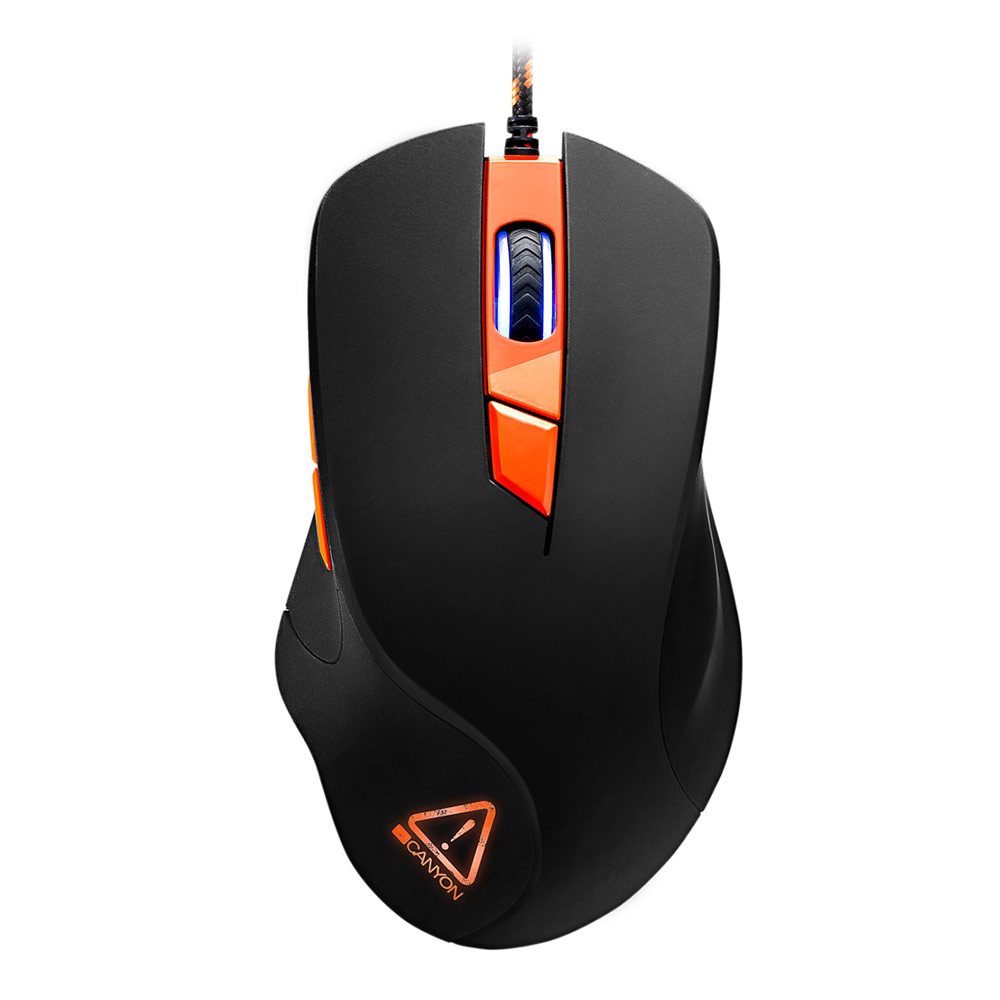 Gaming Corded Mouse Optical CANYON Eclector GM-3 CND-SGM03RGB RGB black/orange
