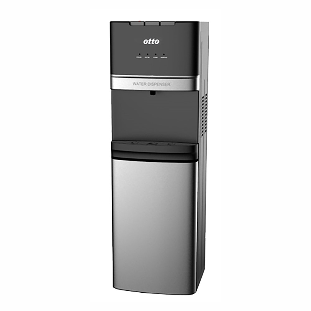 Water dispenser floor with hidden bottle OTTO QR18TU silver/black
