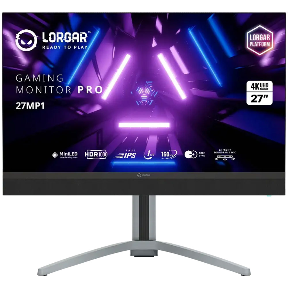 PC Monitor 27" LORGAR Pro 27MP1 4K UHD IPS MiniLED milky grey/black