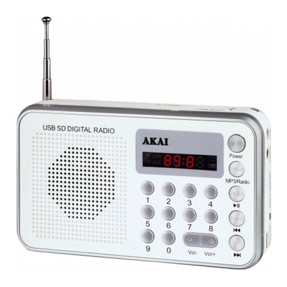 Portable radio AKAI DR002A-521 white