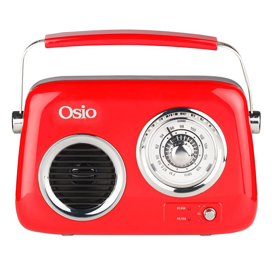 Portable Radio OSIO Retro OPR-3040R red