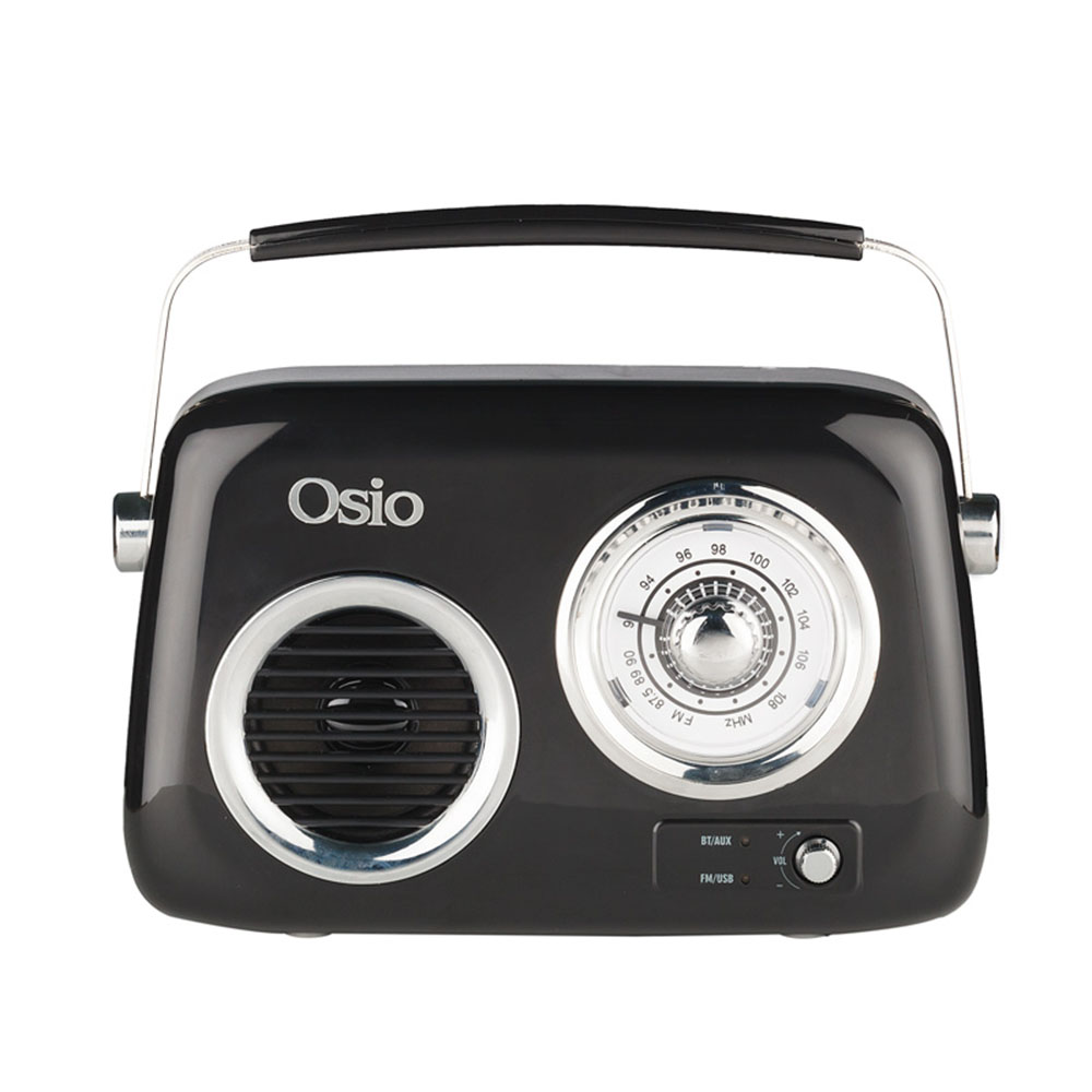Portable Radio OSIO Retro OPR-3040B black