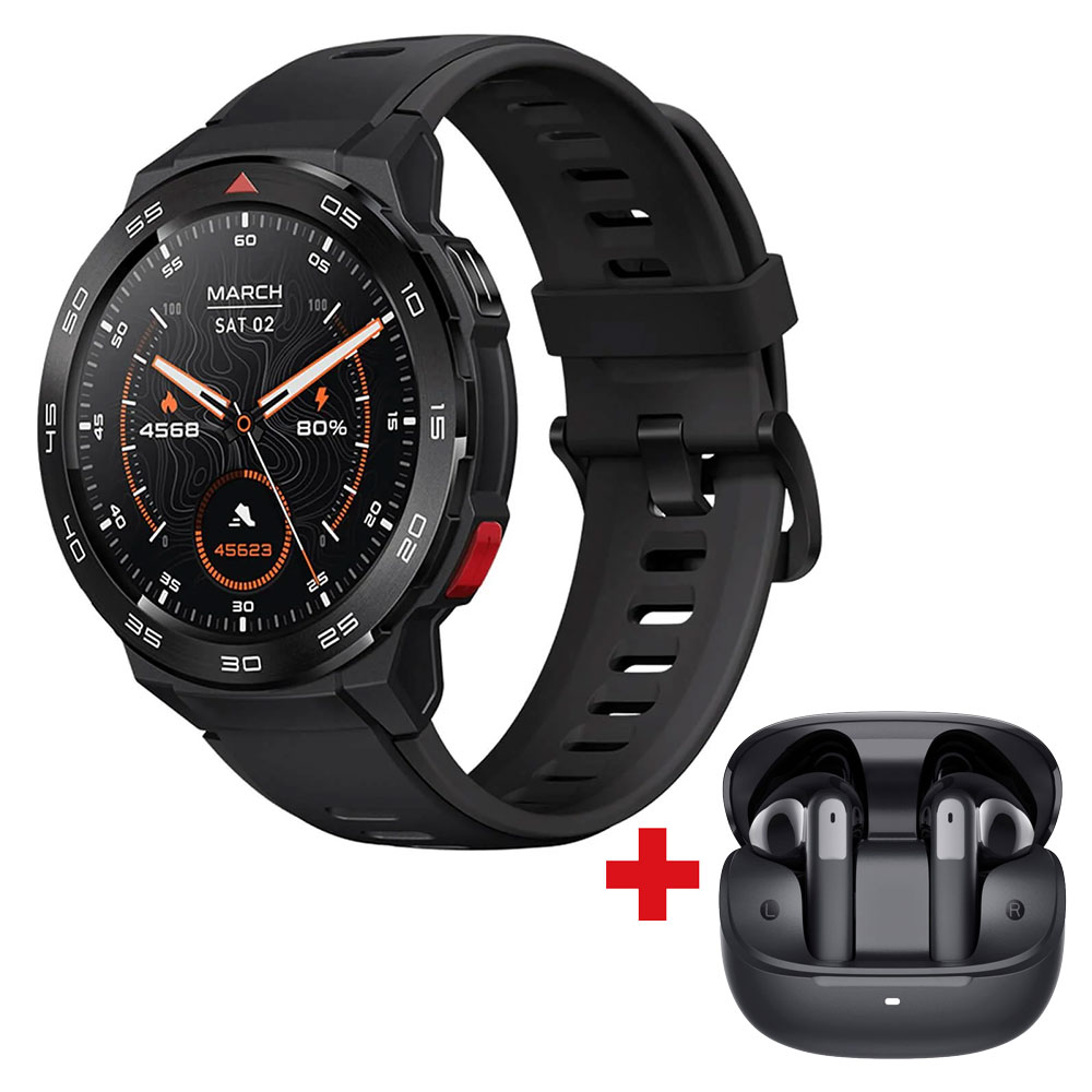 Smartwatch XIAOMI Mibro GS Pro + Mibro Earbuds 5 Combo XPAW013BLK black