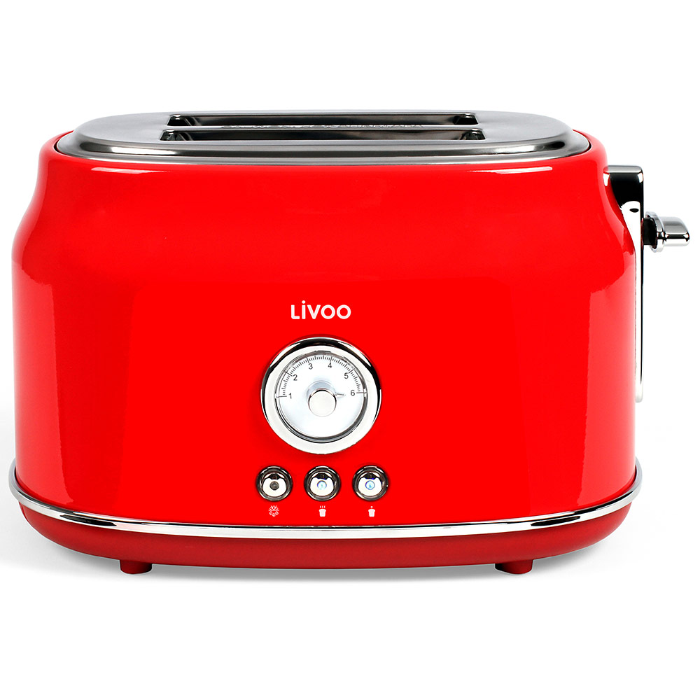 Toaster LIVOO Retro DOD181R red