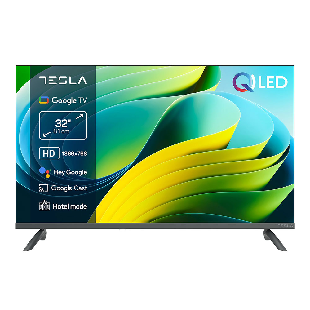 TV 32" TESLA Q32E665GHS HD Ready QLED Smart Google TV grey