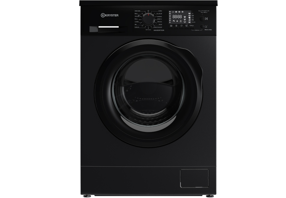 KRYSTER 10kg WASHING MACHINE KLL10145IS.UK [+Steam] [14000rpm][A][Dark-Inox][Wty:3Y] Made in Italy