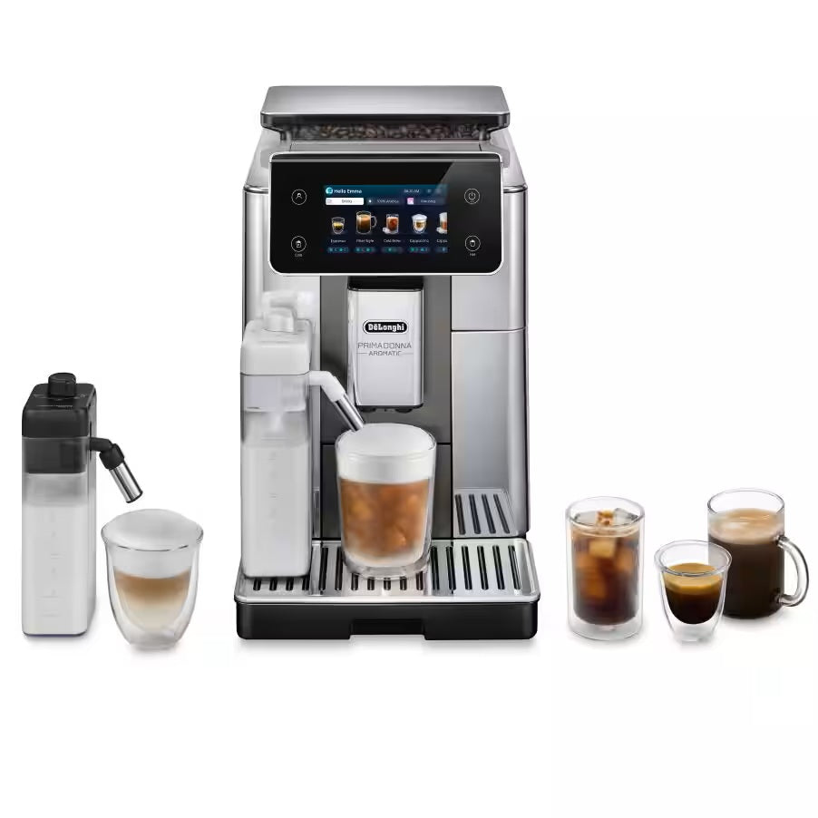 DELONGHI ECAM630.75TSM Primadonna Aromatic Automatic Coffee Maker, Silver