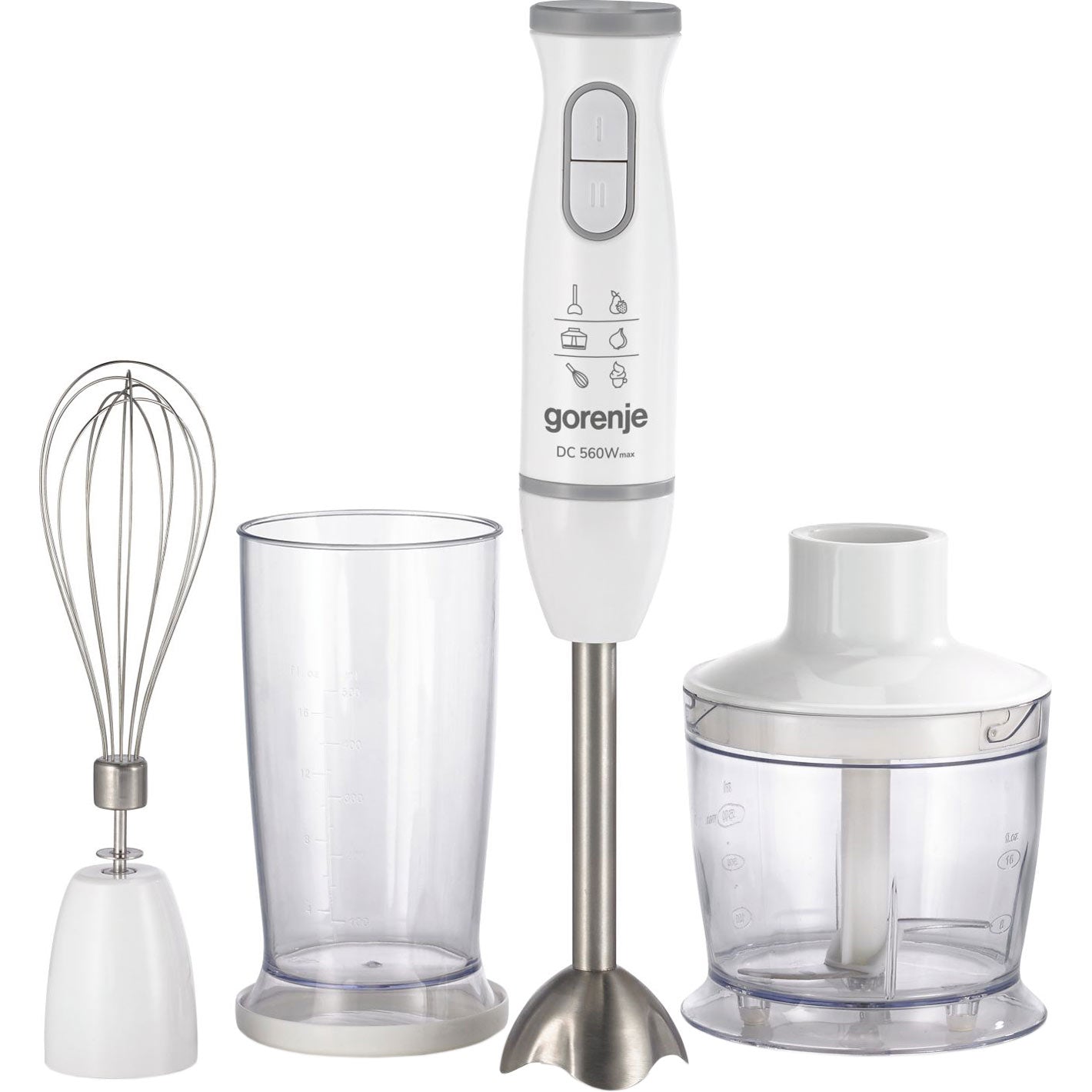 Gorenje HBC564QW Kitchen Blender Hand Mixer & Chopper 560W White