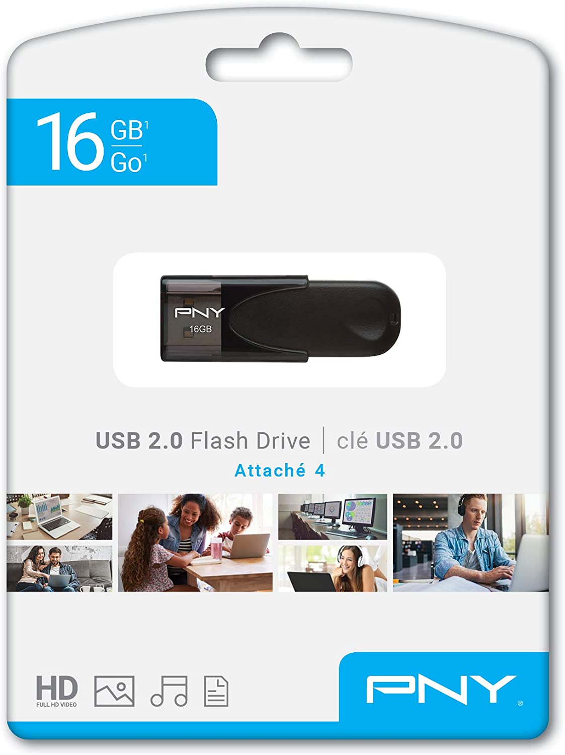 PNY Attache 4 USB 2.0 Stick 16GB Black