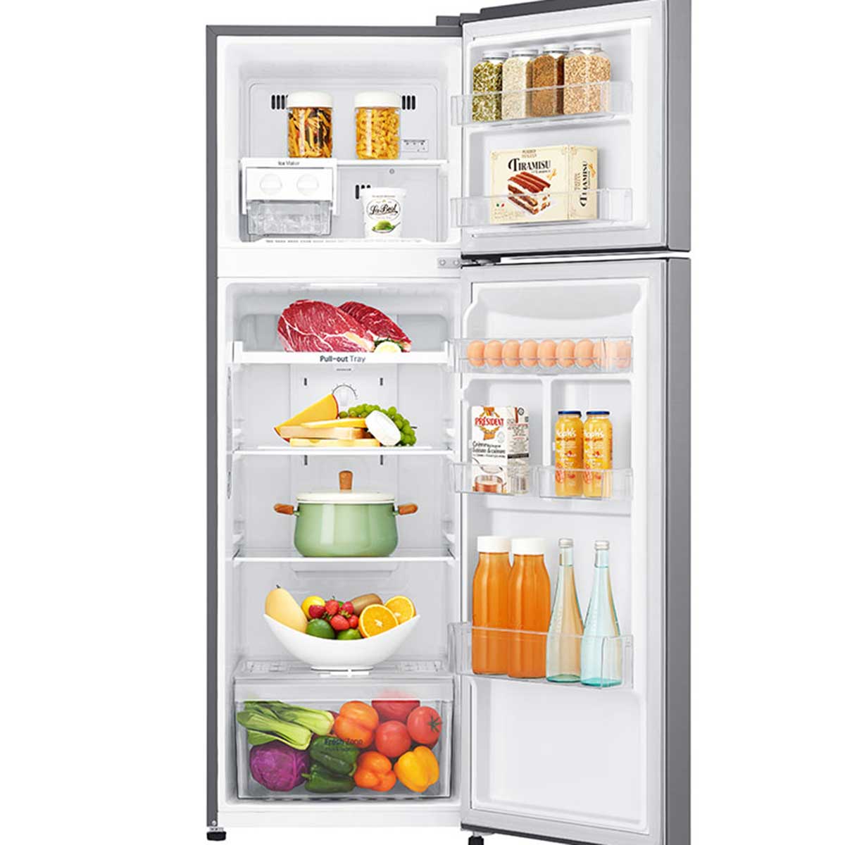 LG GTB362PZCMD Free standing Fridge Freezer, Silver , 5 YEARS GUARANTEE,Linear Compressor with 10 Year Warranty, OFFER