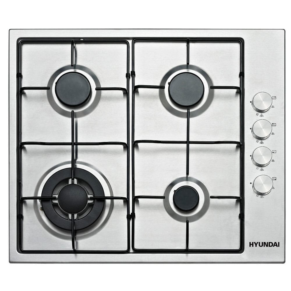 HYUNDAI HYGH-6041S Gas Hobs, INOX , 5 YEARS WARRANTY