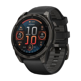 Garmin Fenix 8 GPS 47mm Silicon Black Band - Black
