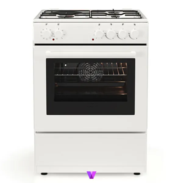 Selten Gas Electric Cooker - White