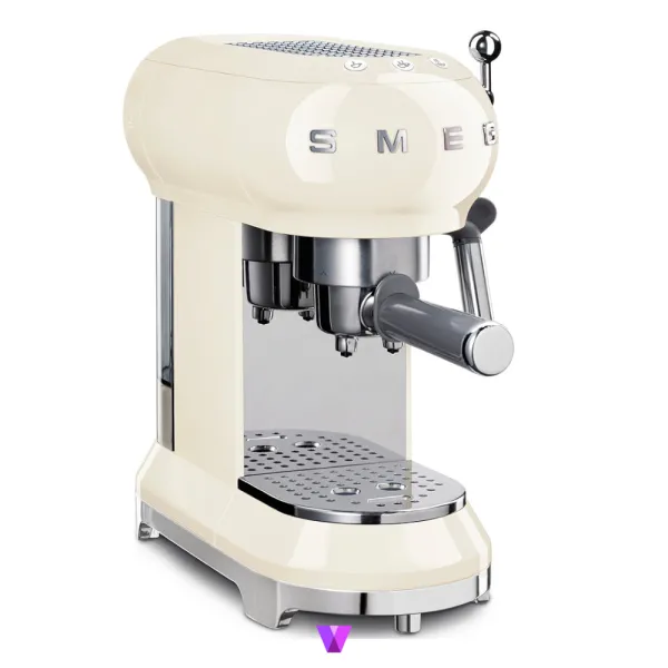 Smeg ECF01 50's Style Espresso Machine - Cream