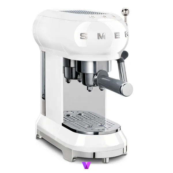 Smeg ECF01 50's Style Espresso Machine - White
