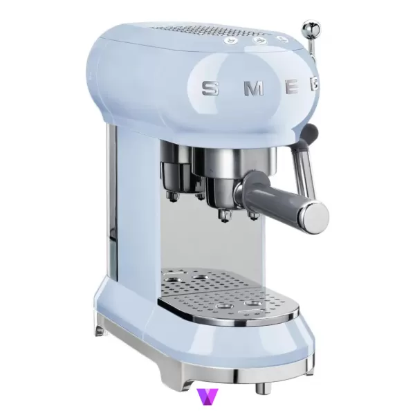 Smeg ECF01 50's Style Espresso Machine - Pastel Blue