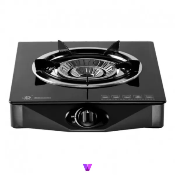 Xunda Table Top Gas Stove - 30cm, Glass Black