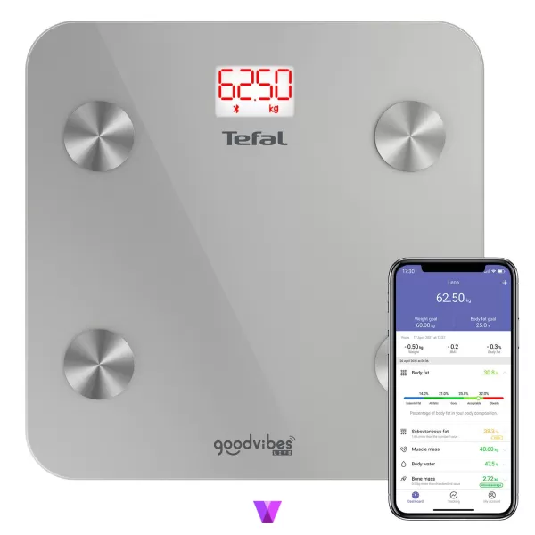 Tefal Good Vibes Life Body Scale - Gray